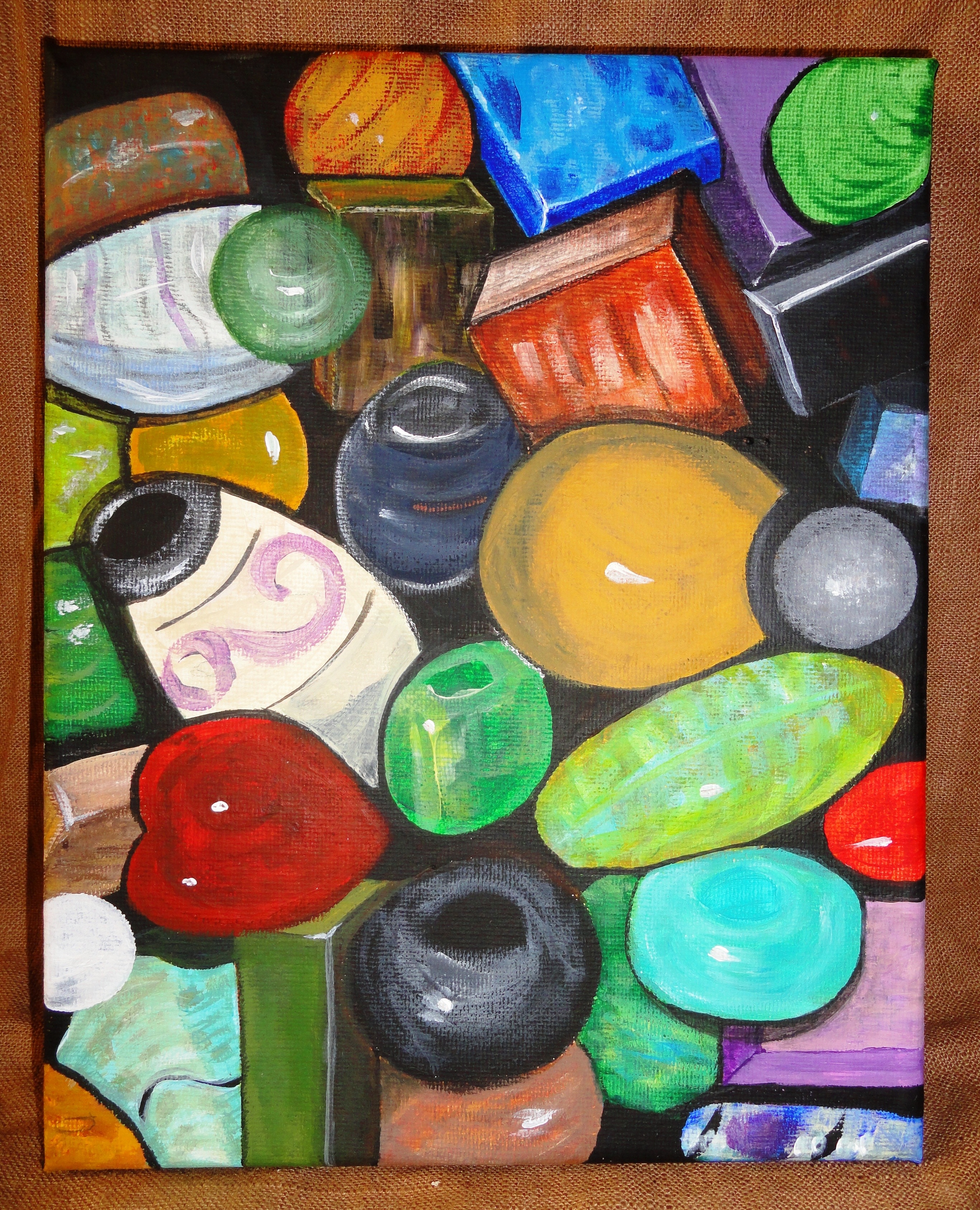 Painting Acrylic Glass Beads
